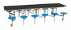 Twelve Seat Rectangular Mobile Folding Table - Suitable for age group 7 – 11 years, Blue Grey Blue Learning SPACE