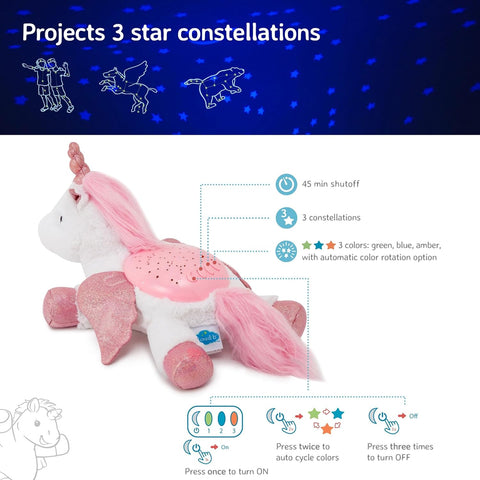 Twilight Buddies® - Unicorn with Wings-Christmas,Christmas 2024,Comfort Toys,Games & Toys,Night Light,Plush,Sensory Light Up Toys,Sensory Projectors,Sleep Issues,Visual Sensory Toys-Learning SPACE