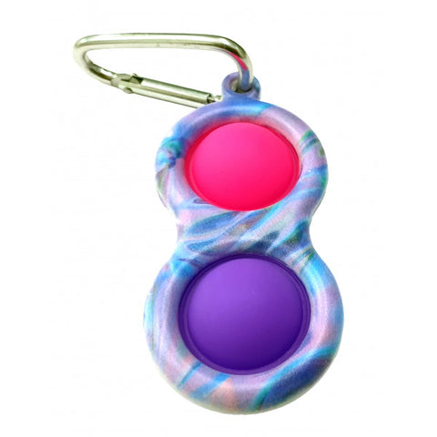 Twin Bubble Push Popping Keychain-ADD/ADHD,Calmer Classrooms,Calming & Anxiety,Cause & Effect Toys,Fidget,Games & Toys,Helps With,Neuro Diversity,Push Popper,Stocking Stuffers,Stress Relief,Toys for Anxiety-Learning SPACE