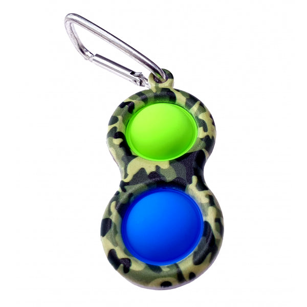 Twin Bubble Push Popping Keychain, Learning SPACE