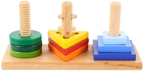 Twist and Turn Puzzle-Baby Wooden Toys, Bigjigs Toys, Maths, Primary Maths, Shape & Space & Measure, Sound. Peg & Inset Puzzles, Stacking Toys & Sorting Toys, Stock-Learning SPACE