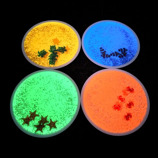 UV Round Aquarium Liquid Tiles, 4 Pack, Learning SPACE