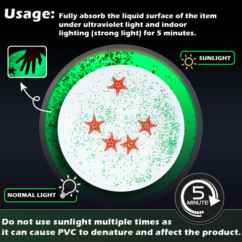 UV Round Aquarium Liquid Tiles, 4 Pack-Dropship,family fund bestsellers,SCOTEXCEL,Sensory Floor Tiles,UV Reactive,Visual Fun,Visual Sensory Toys-Learning SPACE