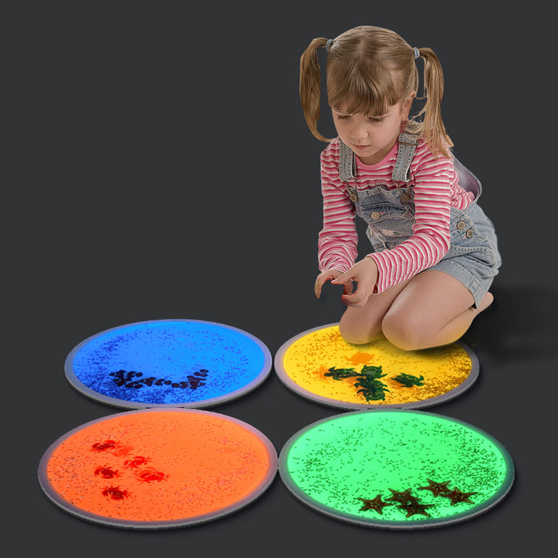 UV Round Aquarium Liquid Tiles, 4 Pack, Learning SPACE
