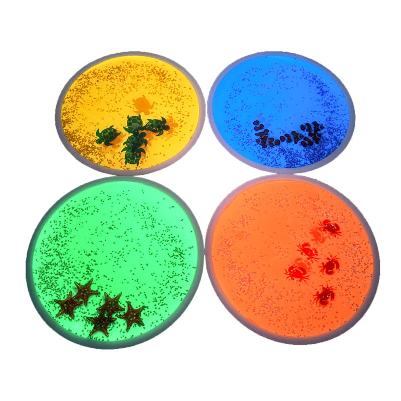 UV Round Aquarium Liquid Tiles, 4 Pack, Learning SPACE