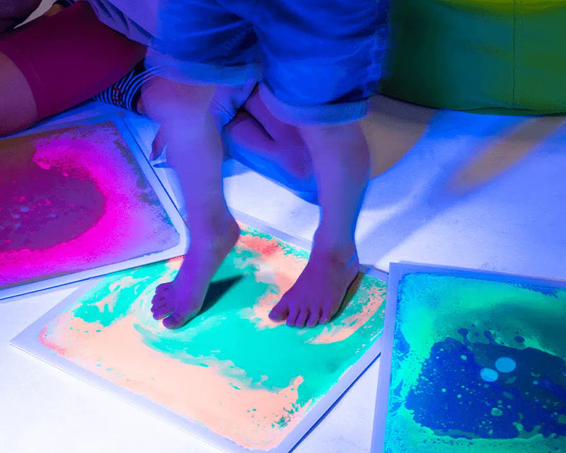 UV Sensory Liquid Floor Tiles (40x40cm) - Set of 4, Learning SPACE