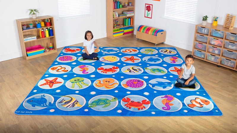 Under the Sea™ Large Square Placement 3mx3m Carpet, Learning SPACE