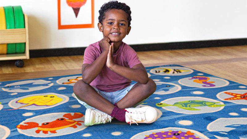 Under the Sea™ Large Square Placement 3mx3m Carpet, Learning SPACE