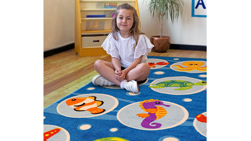 Under the Sea™ Large Square Placement 3mx3m Carpet, Learning SPACE