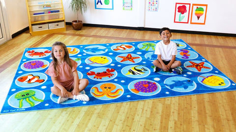 Under the Sea™ Rectangular Placement 3x2 Carpet-Dropship,Kit For Kids,Mats & Rugs,Placement Carpets,Rectangular,Rugs,Underwater Sensory Room,Wellbeing Furniture,World & Nature-Learning SPACE