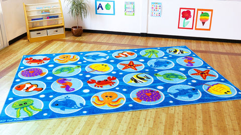 Under the Sea™ Rectangular Placement 3x2 Carpet-Dropship,Kit For Kids,Mats & Rugs,Placement Carpets,Rectangular,Rugs,Underwater Sensory Room,Wellbeing Furniture,World & Nature-Learning SPACE