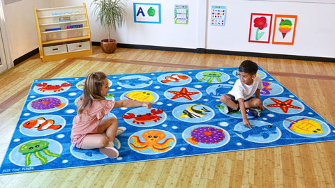 Under the Sea™ Rectangular Placement 3x2 Carpet-Dropship,Kit For Kids,Mats & Rugs,Placement Carpets,Rectangular,Rugs,Underwater Sensory Room,Wellbeing Furniture,World & Nature-Learning SPACE