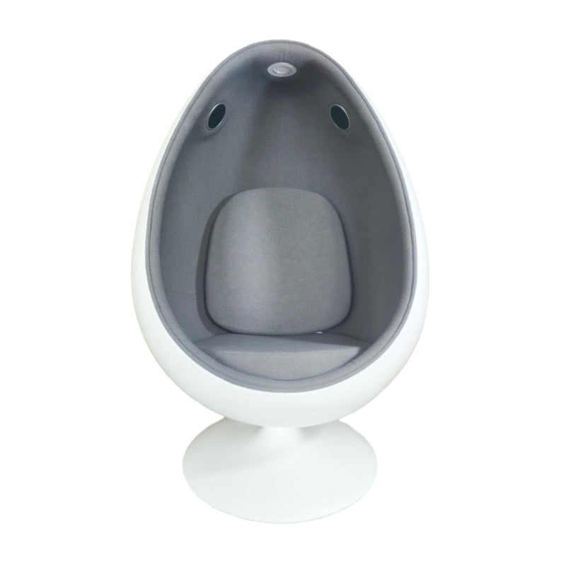 Retro Egg Pod Chair With Lights And Speakers, Grey Chairs Learning SPACE