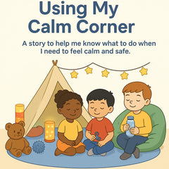 Using My Calm Corner Safe Space – Editable Social Story (Printable Word Template)-Calmer Classrooms,Calming & Anxiety,Calming and Relaxation,Early Years Sensory Play,Meltdown Management,Nooks dens & Reading Areas,Play Dens,Sensory Avoidance,Sensory Dens,Sensory Seeking,Social Stories & Games & Social Skills,Stress Relief,Toys for Anxiety-Learning SPACE