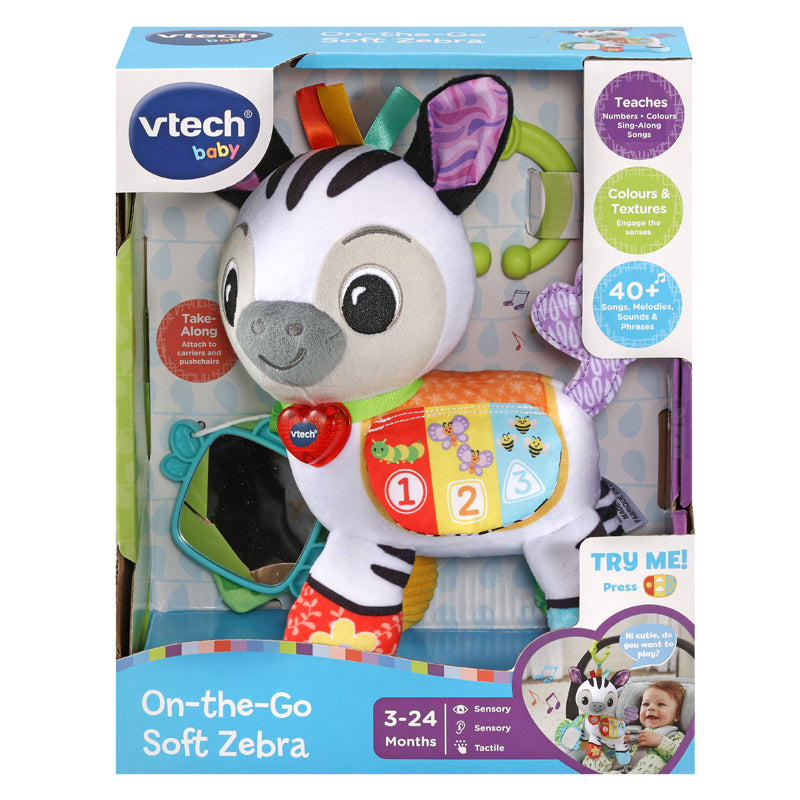 VTech On-the-Go Soft Zebra, Learning SPACE