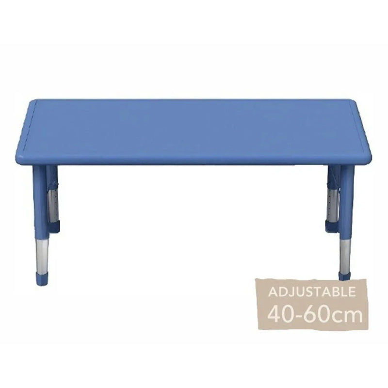 Valencia Adjustable Rectangle Table Blue 40cm-60cm, Learning SPACE