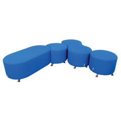 Valentine Dot & Dash Set-Stools & Benches-Modular Seating,Seating,Willowbrook-Bluebell-D81257-BB-Learning SPACE