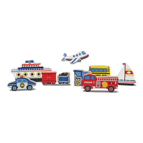 Vehicles Chunky Puzzle - 9 Pieces-Baby & Toddler Gifts,Baby Wooden Toys,Early Years Travel Toys,Fine Motor Skills,Games & Toys,Gifts For 2-3 Years Old,Primary Travel Games & Toys,Sound. Peg & Inset Puzzles,Stock,Wooden Toys-Learning SPACE