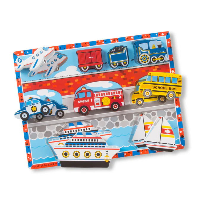 Vehicles Chunky Puzzle - 9 Pieces, Learning SPACE