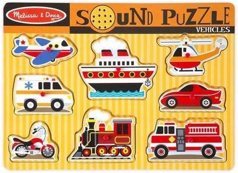 Vehicles Sound Puzzle - 8 Pieces, Learning SPACE
