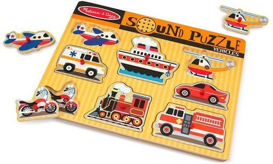 Vehicles Sound Puzzle - 8 Pieces, Learning SPACE