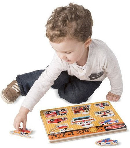 Vehicles Sound Puzzle - 8 Pieces-Baby Wooden Toys,Sound,Sound. Peg & Inset Puzzles,Stock-Learning SPACE