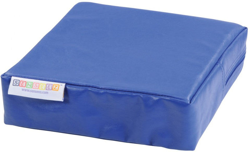 Vibrating Blue Square Pillow Cushion, Learning SPACE
