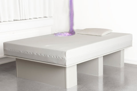 VibroAcoustic & Massage Waterbed, Hoist Accessible White F1 - Very Soft / High Motion Learning SPACE