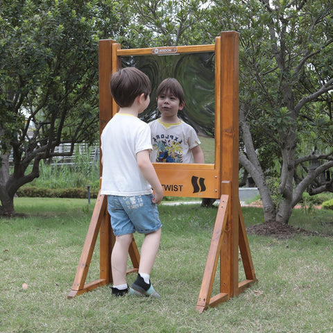 Vision Board Single - Distortion Mirrors for Learning-AllSensory, Garden Game, Nature Learning Environment, Outdoor Mirrors, Playground Equipment, Sensory Garden, Sensory Mirrors, Visual Sensory Toys-Learning SPACE