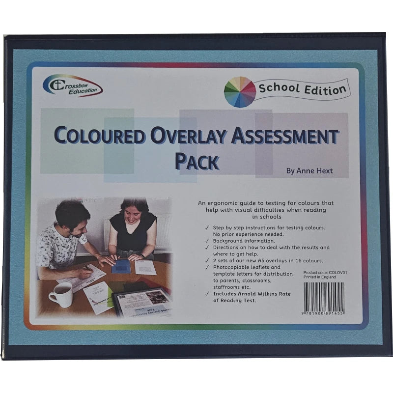 Visual Stress Coloured Overlay Assessment Pack - School Edition, Learning SPACE