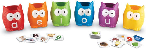 Vowel Owls™ Sorting Set-Early Years Literacy,Games & Toys,Learn Alphabet & Phonics,Learning Resources,Literacy,Literacy Toys-Learning SPACE