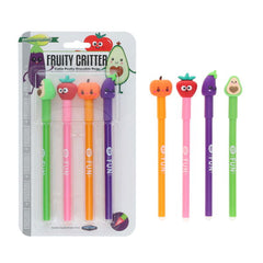 Fruity Critter 4 Pack Erasable Pens, Stationery Learning SPACE