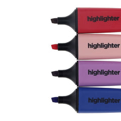 Proscribe Pack of 4 Highlighter Pens, Stationery Learning SPACE