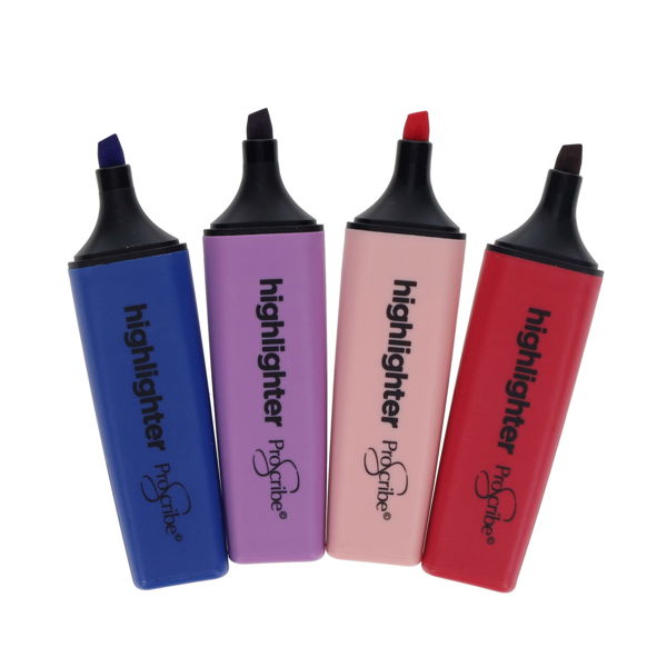 Proscribe Pack of 4 Highlighter Pens