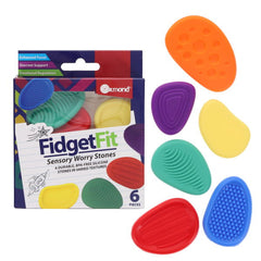 Sensory Worry Stones Pack of 6, Sensory toy Learning SPACE