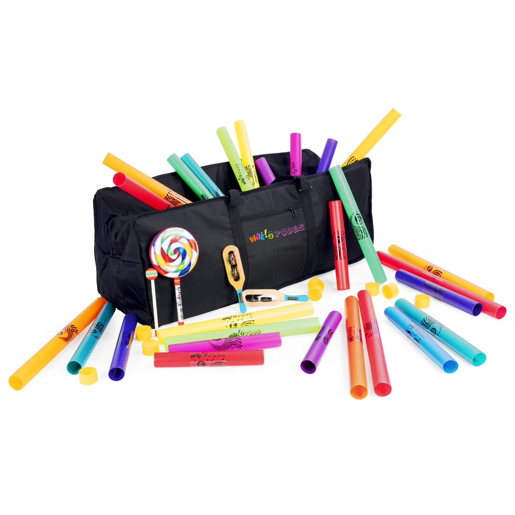 Wak-a-Tubes 30 Player Classroom Pack-Musical Toys-AllSensory, Calmer Classrooms, Classroom Packs, Early Years Musical Toys, Helps With, Music, Percussion Plus, Primary Music, Sensory Seeking, Sound Equipment, Stock-Learning SPACE