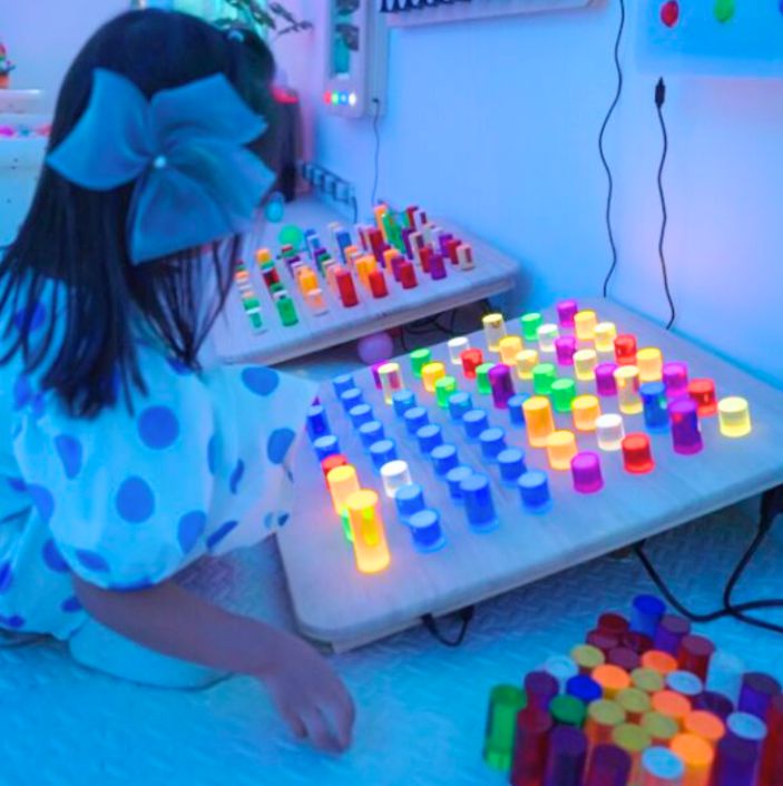 Wall Hanging Sensory Light Panel with Acrylic Rods, Learning SPACE