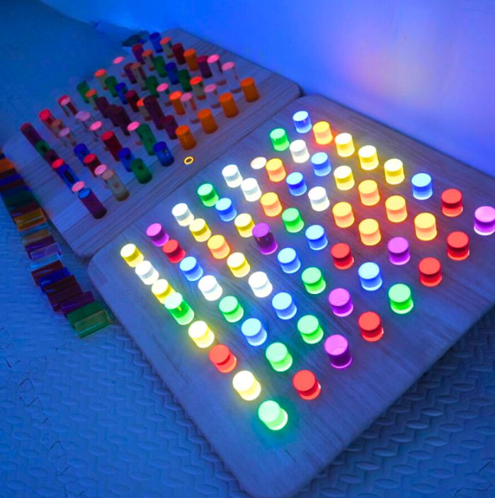 Wall Hanging Sensory Light Panel with Acrylic Rods, Learning SPACE