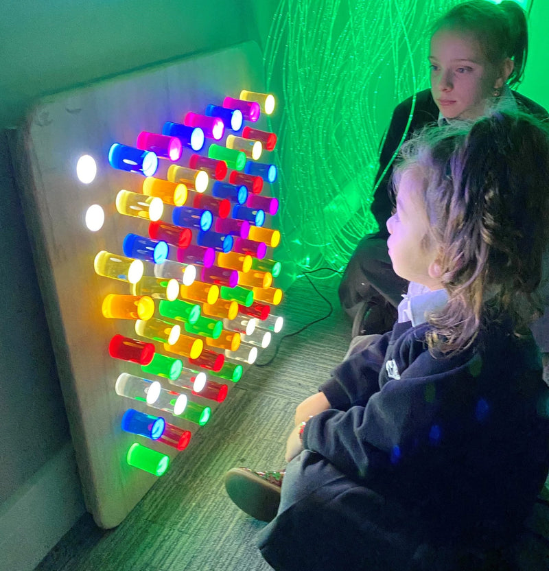 Wall Hanging Sensory Light Panel with Acrylic Rods, Learning SPACE