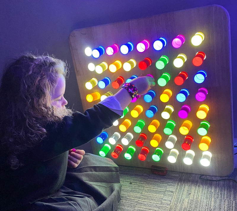 Wall Hanging Sensory Light Panel with Acrylic Rods, Learning SPACE