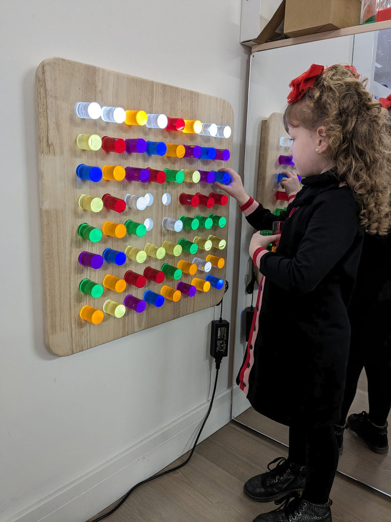 Wall Hanging Sensory Light Panel with Acrylic Rods, Learning SPACE