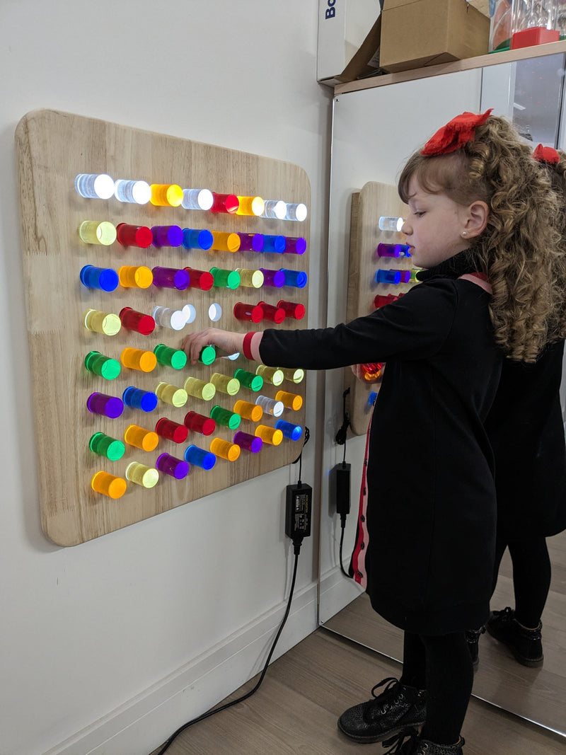 Wall Hanging Sensory Light Panel with Acrylic Rods, Learning SPACE