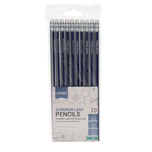 Wallet of 10 HB Rubber Tipped Pencils by Proscribe, Learning SPACE