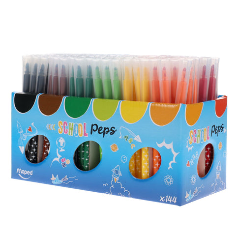 Washable Markers X 144 School Pack-Art Materials,Art Pack,Arts & Crafts,Early Arts & Crafts,Primary Arts & Crafts-Learning SPACE