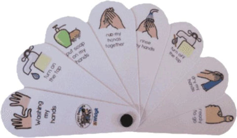 Washing My Hands Fan-communication, Communication Games & Aids, Discontinued, Fans & Visual Prompts, Helps With, Life Skills, Neuro Diversity, Planning And Daily Structure, Play Doctors, Primary Literacy, PSHE, Schedules & Routines, Stock, Toilet Training-Learning SPACE