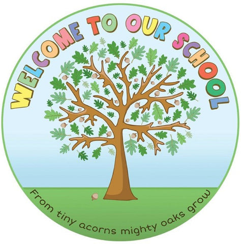 Welcome - Tree Outdoor Sign-Back To School,Calmer Classrooms,Classroom Displays,Forest School & Outdoor Garden Equipment,Helps With,Inspirational Playgrounds,Playground Equipment,Playground Wall Art & Signs,Seasons,Stock-Learning SPACE