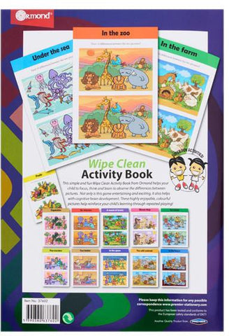 Wipe Clean Activity Book - Spot The Difference-Early Years Books & Posters,Early Years Literacy,Ormond,Stock-Learning SPACE