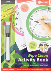 Wipe Clean Activity Book - Time-Calmer Classrooms, Early Years Maths, Helps With, Life Skills, Maths, Ormond, Primary Maths, S.T.E.M, Stock, Time, Transitioning and Travel-W2131556-Learning SPACE