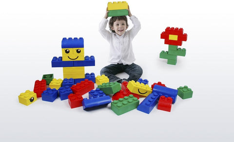 Wise Big Block Building Set-Building Blocks,Engineering & Construction,Gifts For 6-12 Months Old,Maths,Matrix Group,Playlearn,Primary Maths,S.T.E.M,Shape & Space & Measure,Stacking Toys & Sorting Toys,Tactile Toys & Books-Learning SPACE