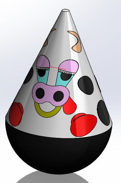 Wobbly Characters Teetering Softplay Characters, Cow Learning SPACE